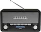image 3 of Vintage Style Stereo DAB/DAB+ & FM Radio – Grey Wood Cabinet, Bluetooth, Clock Radio Alarm, AUX IN for Smart Phone/Tablet / MP3 Player – Mains or Battery