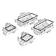 image 5 of Living and Home 4Pcs No-Drill Shower Caddy Set with Wall Stickers