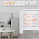 image 3 of HOMCOM Extendable Radiator Cover Cabinet Slatted Design MDF White Home Office