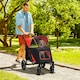 image 7 of PawHut Foldable Dog Carriage w/ Universal Wheels, Shock Absorber, Red