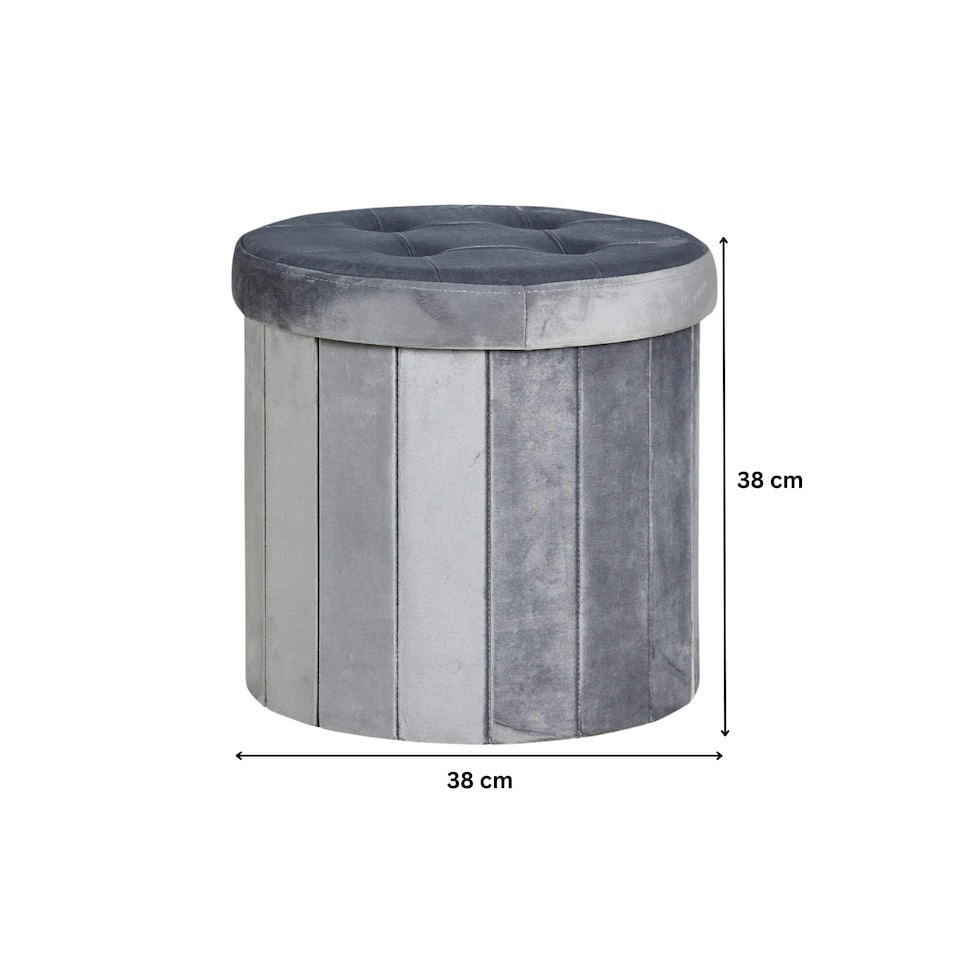 image 1 of Malmo Lift-Up Storage Ottoman Chest Box Grey