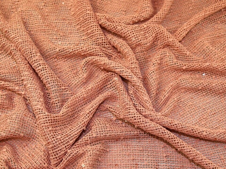 Pink Sequin Lace Fabric for Dressmaking, 166cm / 65" Wide - per metre