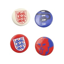 England UTD Four Pack Button Badges - One Size - Badges and Pins N/A