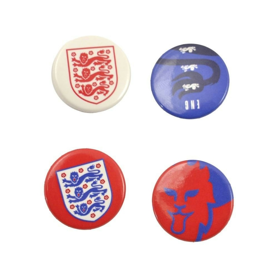 England UTD Four Pack Button Badges - One Size - Badges and Pins N/A