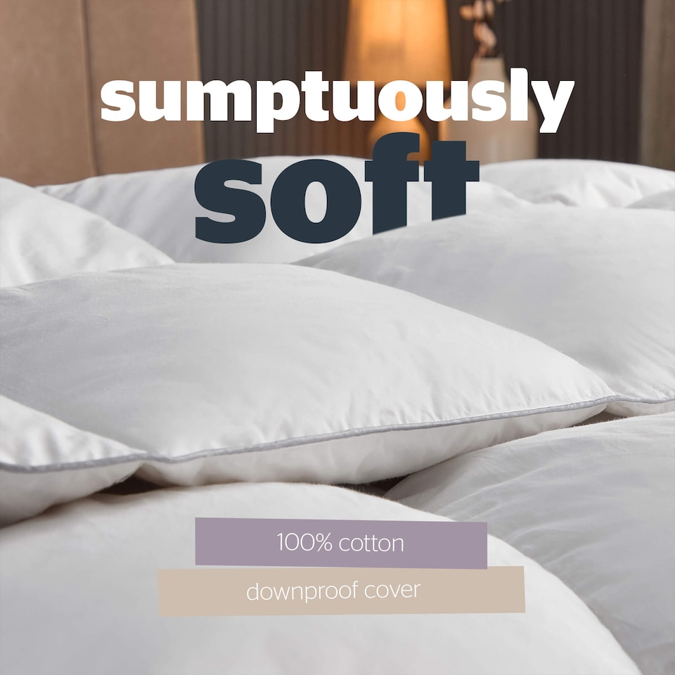 image 1 of Silentnight Goose Feather and Down 10.5 Tog Duvet | White | SuperKing