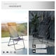 image 7 of 4 Folding Aluminum Garden Chairs with Headrests | Grey | anthracite | 4