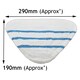 image 2 of SPARES2GO Washable Microfibre Cover Pads for Bush SMB1501 SMB1501UK Steam Cleaner Mop (Pack of 2)