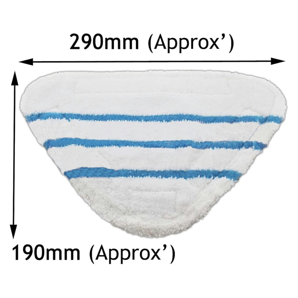 image 1 of SPARES2GO Washable Microfibre Cover Pads for Bush SMB1501 SMB1501UK Steam Cleaner Mop (Pack of 2)