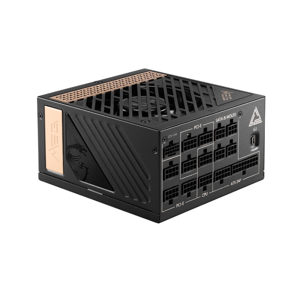 image 1 of MSI MEG Ai1300P 1300W Full Modular 80-Plus PCIe 5.0 Platinum Power Supply
