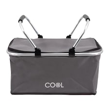GEEZY Insulated Cooler Bag and Folding Picnic Basket Grey 35L