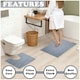 image 3 of VELVETIO Shiny Sparkling Bath Set Anti Slip Pedestal Mat Bathroom Rugs Silver