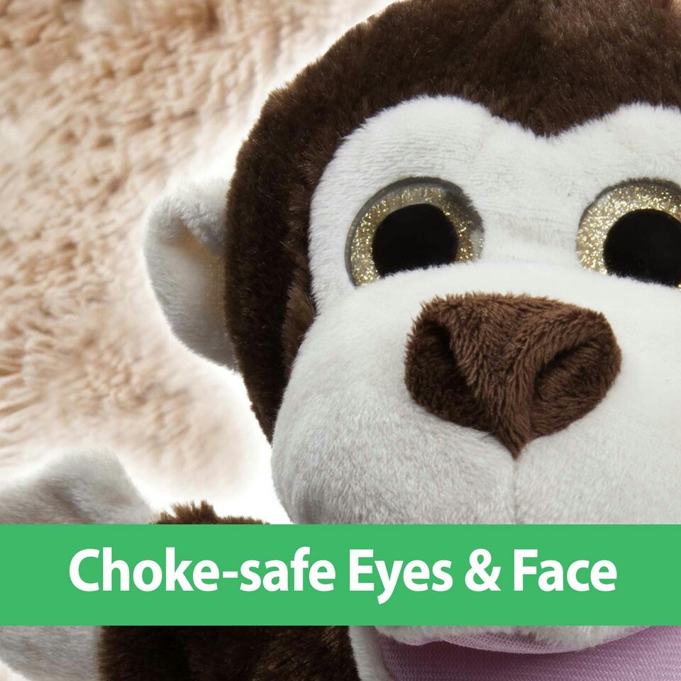 image 1 of Monkey 24cm Hand Puppet Wild Animal Plush Toy With Sparkle Eyes