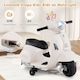 image 3 of COSTWAY Licensed Vespa Kids Ride on Motorcycle 6V White