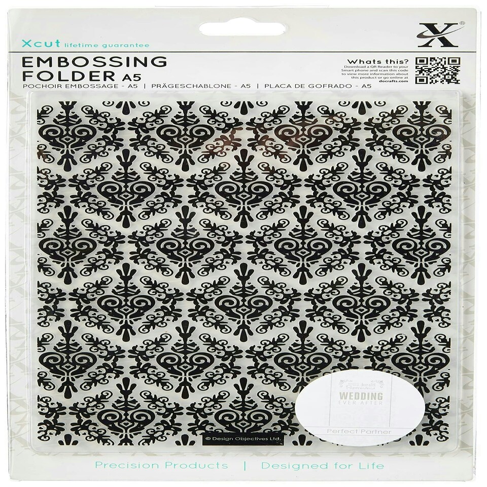 A5 Embossing Folder - Damask Background N/A
