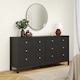 image 7 of Madrid Double Dresser 4+4 Drawers in Matt Black