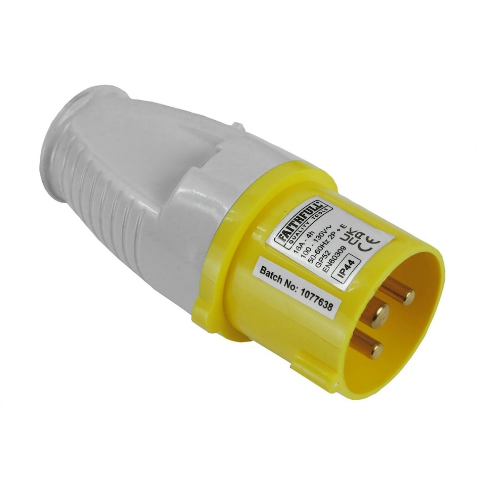 Faithfull Power Plus Yellow Plug - Multi Colour - 16A