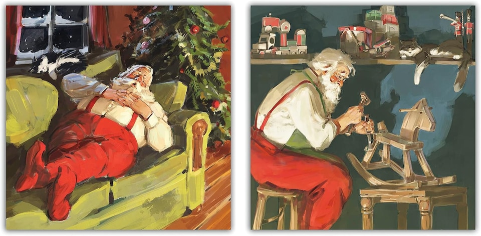 image 1 of Box of 16 Santa British Heart Foundation Charity Christmas Cards