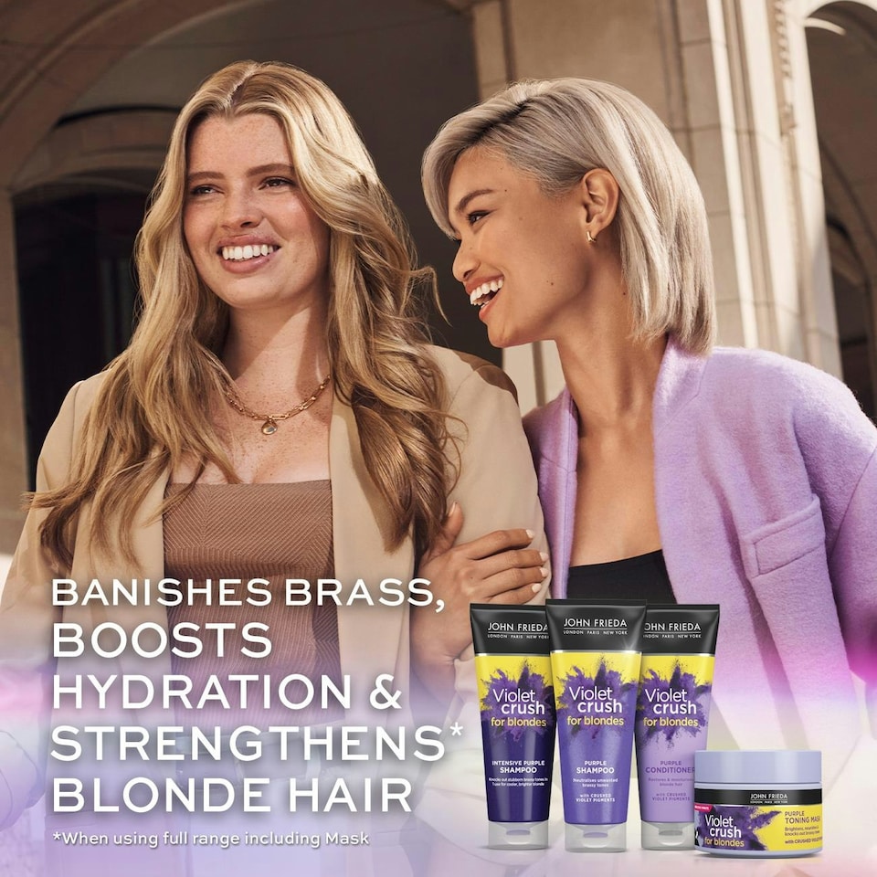 image 1 of John Frieda Shampoo & Conditioner Duo Pack Voilet Crush for Blondes, 500ml