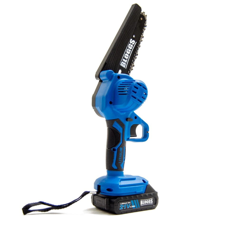 image 1 of Bloggs Cordless Pruning Chainsaw, 21V, One-Handed Branch Trimming, 6-inch Bar Length