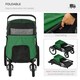 image 7 of PawHut Foldable Pet Stroller with Cushion, for M, L Dogs - Green