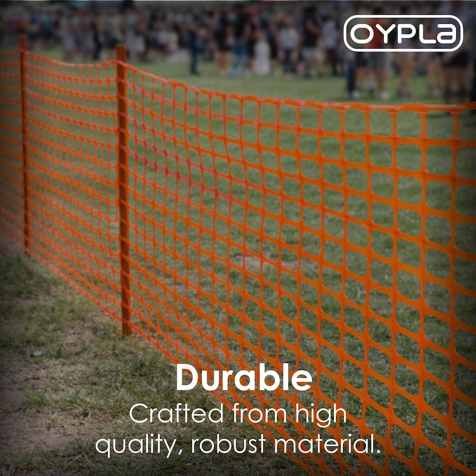 image 1 of Heavy Duty Orange Safety Barrier Mesh Fencing 1mtr x 50mtr | Orange | 1
