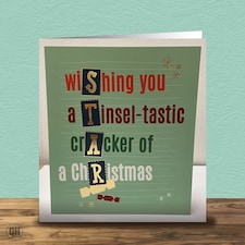 Tinsel-tastic Star - Foiled Chrismas Card