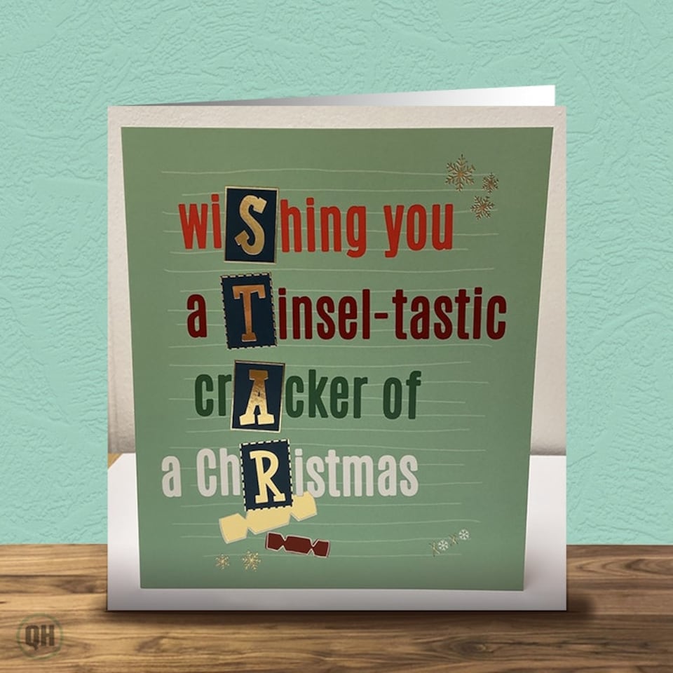 Tinsel-tastic Star - Foiled Chrismas Card