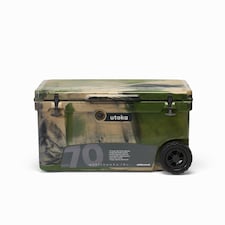 Utoka Tow 70 Hard Cooler Cool Box - Rotomoulded LLDPE & Polyurethane foam - L44 x W85 x H45 cm - Camo Green