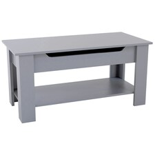 Vida Designs Lift Up Coffee Table With Storage Compartment & Shelf, Grey