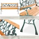 image 5 of Garden Bench Marina - 2-seater, wood and cast iron, 124 x 52 x 74 cm | Brown | brown | 1