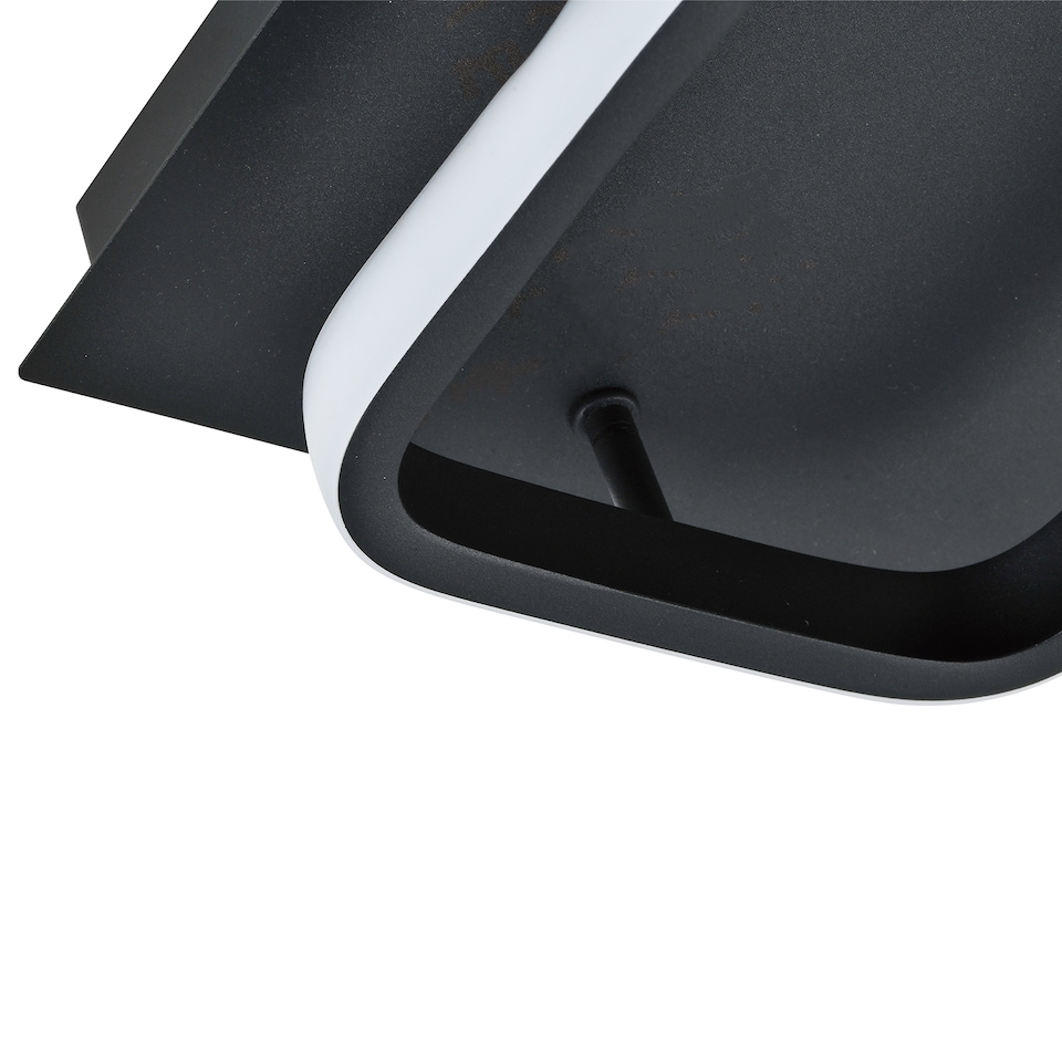 image 1 of Matt Black 3000K Square LED Ceiling Strip Light Fitting | Black