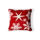 image 2 of BHS Christmas Snowflake Cushion, Red