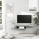 image 5 of HOMCOM Wall Mounted Media Console, Floating TV Stand Component Shelf, Grey