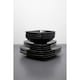 image 4 of Creative Tops Raven 12 Piece Black Stoneware Square Dinner Set