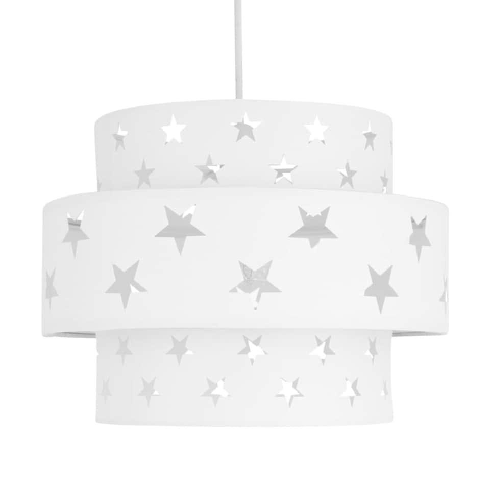 image 1 of First Choice Lighting Pair of White Star Two Tier Light Shades White