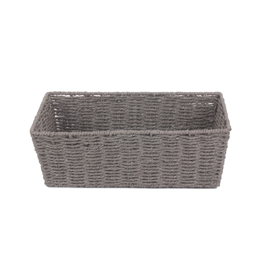 image 1 of Extra Large Grey Paper Rope Serving Tray | Grey | Grey | Extra Large