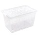 image 2 of Set of 3 55 Litre Elegant Jasmine Leaves Strong Stackable Plastic Storage Boxes Complete With Clip Locked Lids Clear