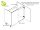 image 1 of Small Kitchen Sink Cabinet 800mm Under Sink Unit Modern Storage Grey High Gloss Star
