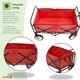 image 3 of Oypla Red Heavy Duty Foldable Garden Festival Trolley Folding Cart Wagon Truck Wheelbarrow