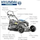 image 2 of Hyundai 20’’ / 51cm Black Edition Self-Propelled Petrol Lawnmower, Electric Start, 200cc , 4-in-1  Mulch, 60L Collect, Side and Rear Discharge | HYM20200SPE