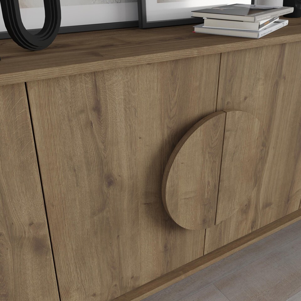 image 1 of Decortie Gora Large Sideboard 180cm Dark Oak Effect