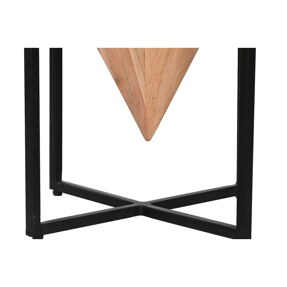 image 1 of Small Side Table Home ESPRIT Brown Black Metal Acacia 41 x 41 x 67 cm