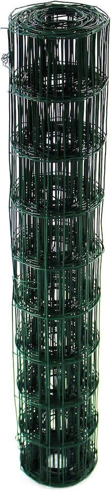 image 1 of Actiasgear – 10m Green Garden Wire Fence Roll | PVC-Coated Galvanised Steel Mesh (120cm High, 100mm x 75mm Mesh, 2mm Wire)