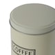 image 4 of Harbour Housewares 3pc Round Metal Tea Coffee Sugar Canister Set - Cream - Kitchen Caddy Kitchen Storage Containers Canisters