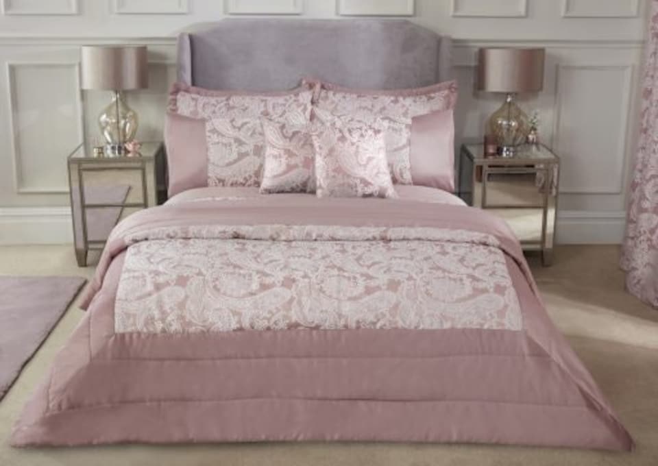 image 1 of Cavendish Bedspread Blush | Pink | Pink