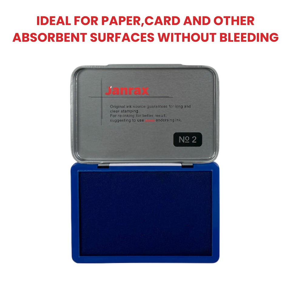image 1 of Blue Ink Stamp Pad 122 x 48mm – Long-Lasting Ink Pad for Clear, Consistent Impressions