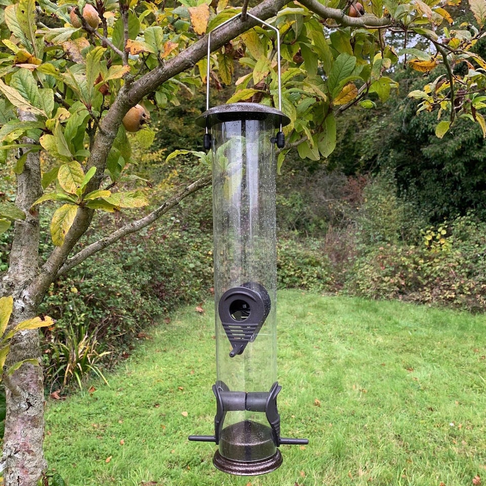 image 1 of Large Hanging Bird Seed Feeders (Set of 4)