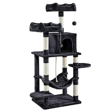 Yaheetech 149 cm Multilevel Cat Tree with Plush Perch Black