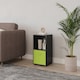 image 3 of 2-Cube Shelving Unit With Inserts | Black | Black & Green | 1