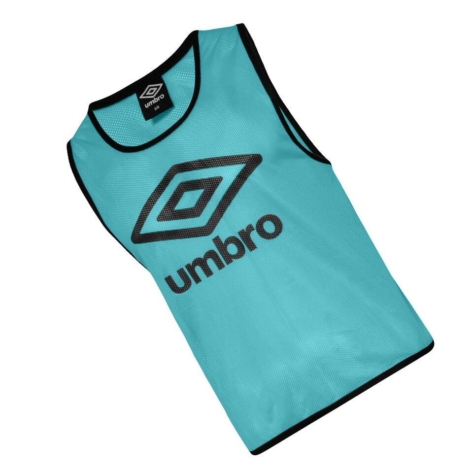 image 1 of Umbro Unisex Adult Training Bib - Aqua/Black - L-XL